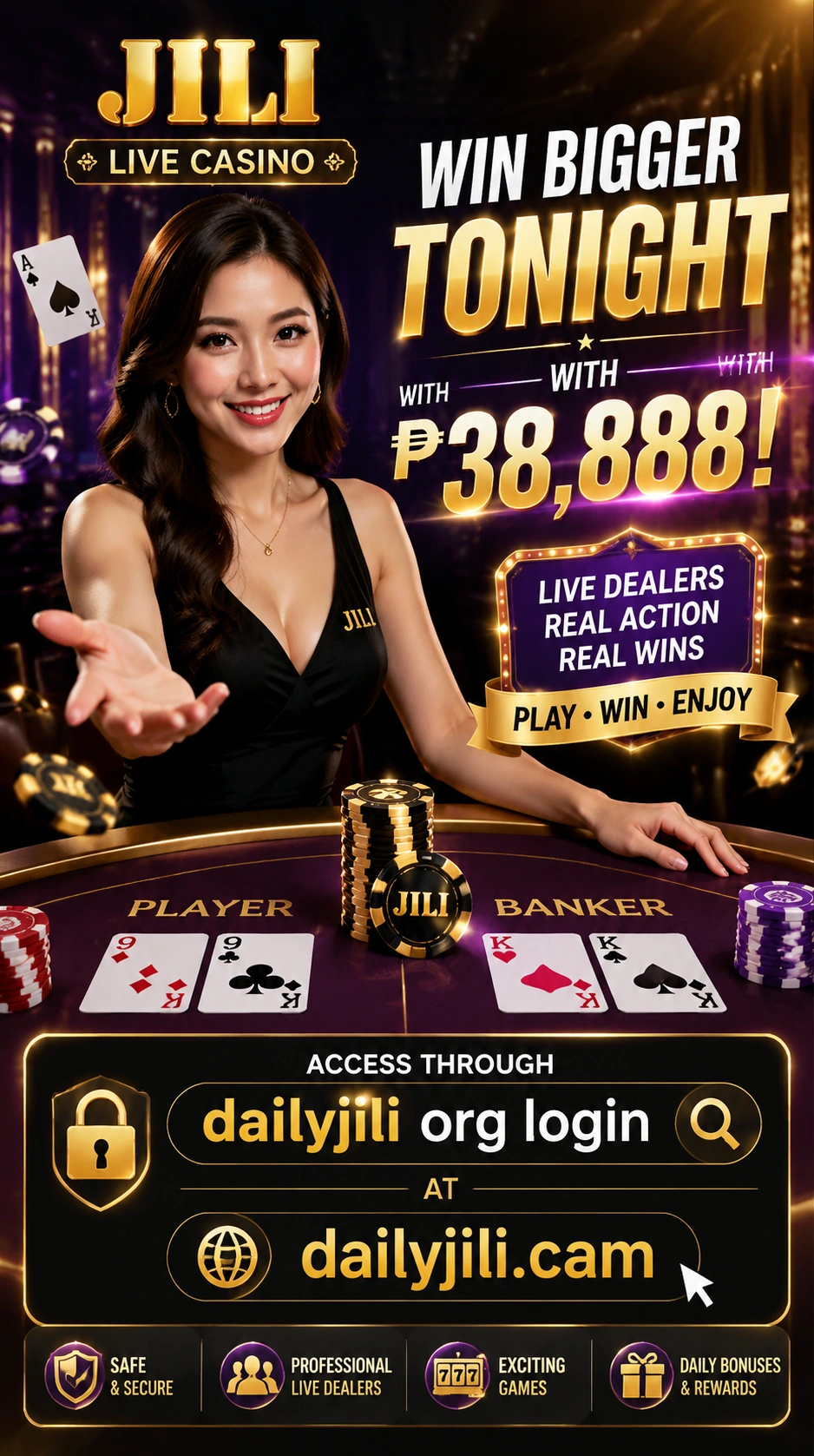 Live roulette wheel in a studio environment